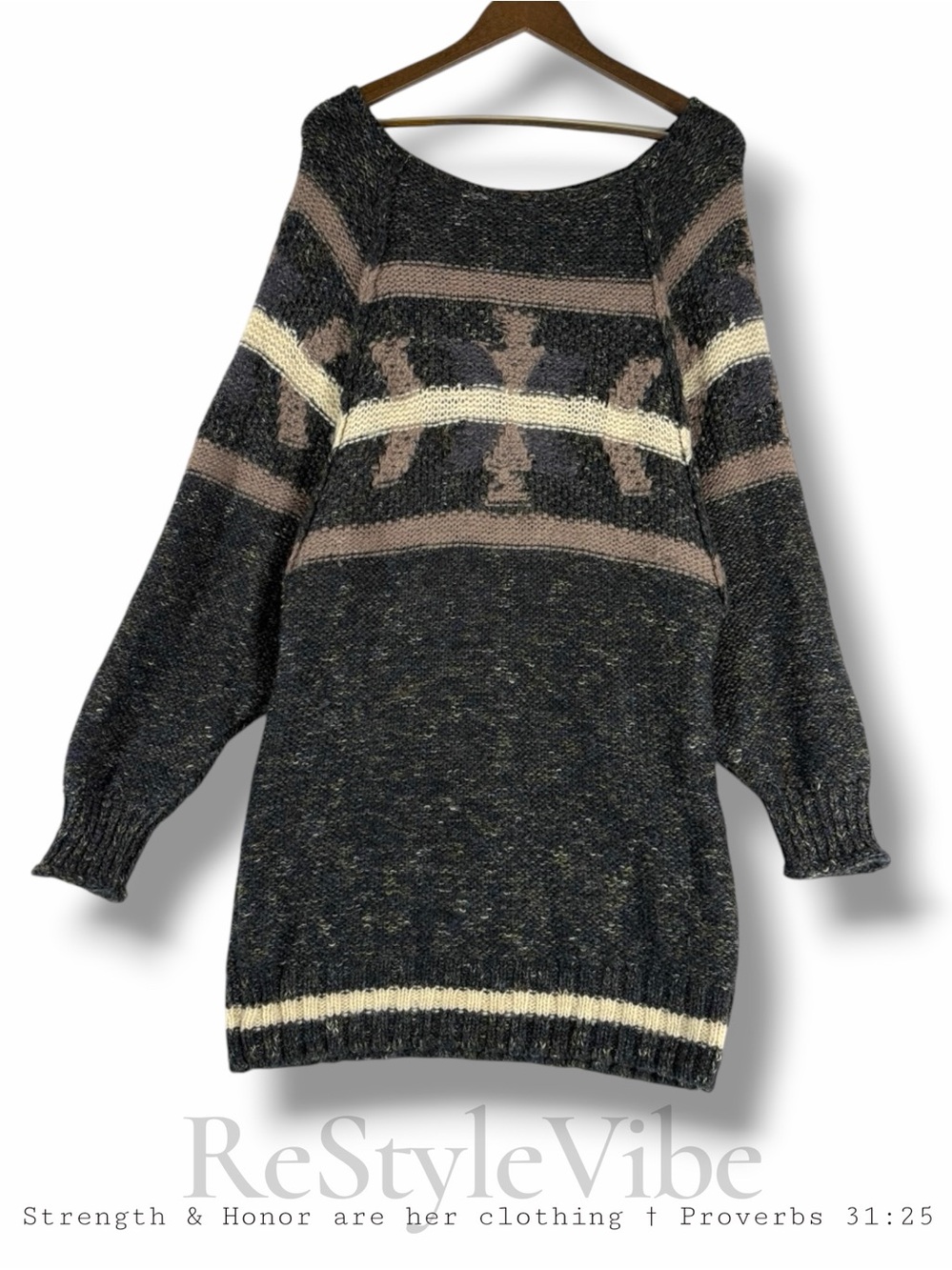 FREE PEOPLE FP Women’s Size S Sweater Tunic Length Scoop Neckline